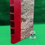 LA-BAS (Down There) by Joris K. Huysmans - Custom Bound in Leather and Marbled Board with Custom Endpapers