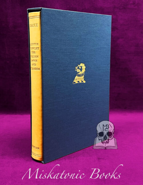 ALEISTER CROWLEY, THE GOLDEN DAWN AND BUDDHISM by Gerald Yorke - Deluxe Quarter Leather Bound in Custom Slipcase