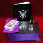 BOOK OF THOTH – HORUS SET, Aleister Crowley, (Thoth Tarot Deck, Crystal Ball, Book, Anointing Oil, Custom Box)