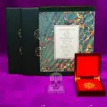 GRIMOIRE OF ARMADEL translated by S.L. MacGregor Mathers 2 volumes - Deluxe leather Bound Edition in Custom Marbled Slipcase with One of Seven Brass Magical Seals in Wood Box