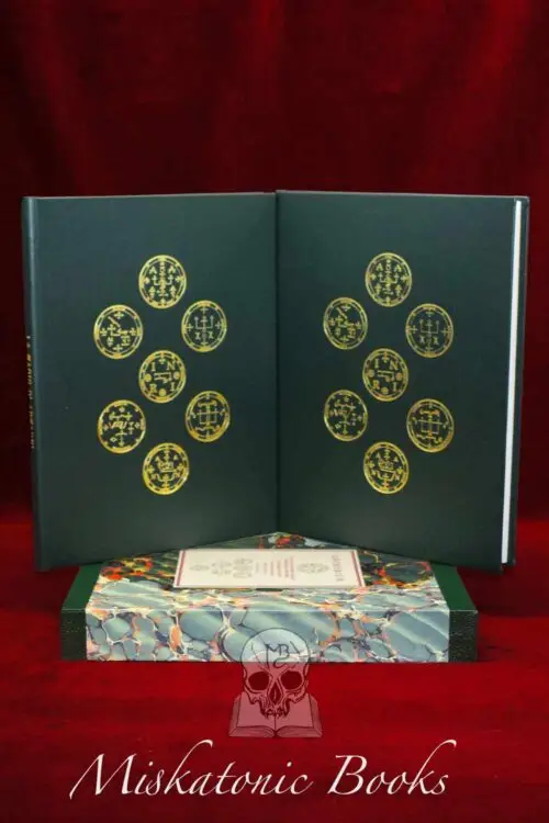 GRIMOIRE OF ARMADEL translated by S.L. MacGregor Mathers 2 volumes - Deluxe leather Bound Edition in Custom Marbled Slipcase