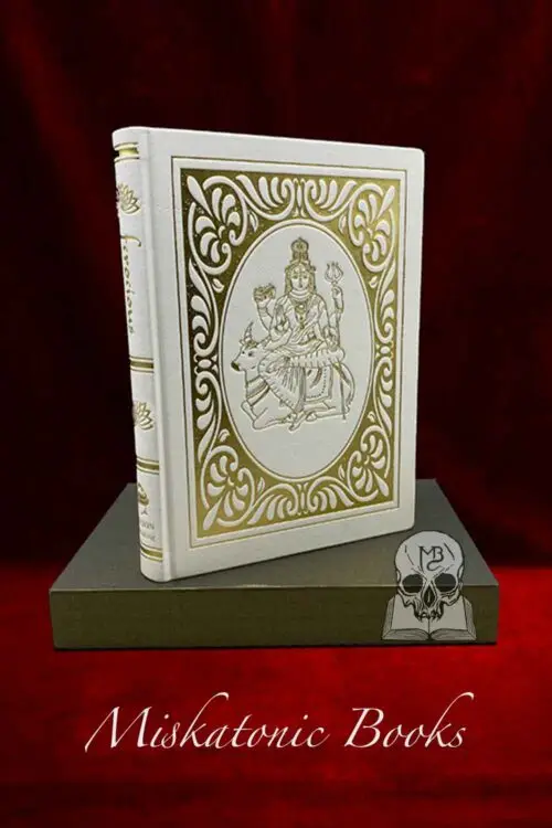 FEROCIOUS: A Folk Tantric Manual on the Sapta Matrika Cult by The Sepulcher Society - Deluxe Leather Bound Auric Edition in Custom Slipcase (Maheshwari White Leather Edition)